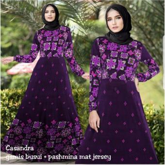 AK - Maxy Casandra - Purple (Busui)+ Pasmina Jersey Akiko Fashion  