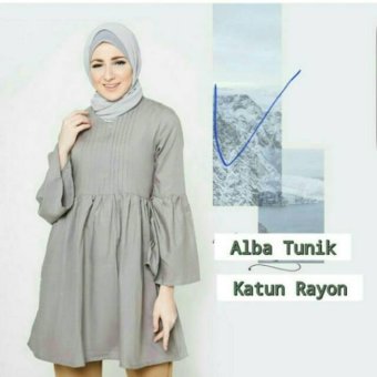 Alba tunik bahan katun rayon uk all size fit L 2016.kodi 45000  