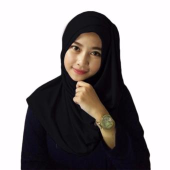 Alesya Hijab Kerudung Instan - Hitam  