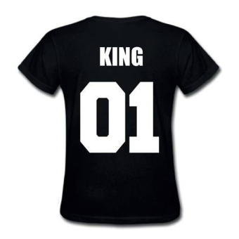 Allwin Lover Couple Romance King Queen T Shirt For Valentine's Day Wedding Gift Black - intl  