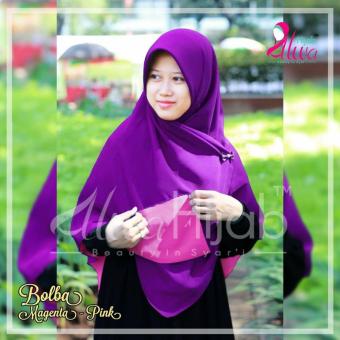 Alwa Hijab Jilbab Segi Empat Bolak Balik Premium Bergaransi - Magenta & Pink  