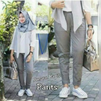 amara basic pants bahan katun street uk all size fit L 2016.kodi 45000×20pcs  