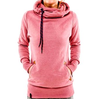 Amart Fashion Women Hoodies Casual Solid Sweatshirts Tops ?Pink? - intl  