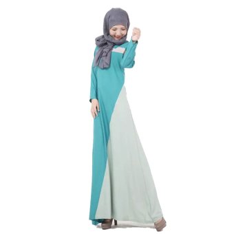 Aooluo 2016 Muslim women's wear the new dress The Malay spell color of the dress in the Middle East(Green) - intl  