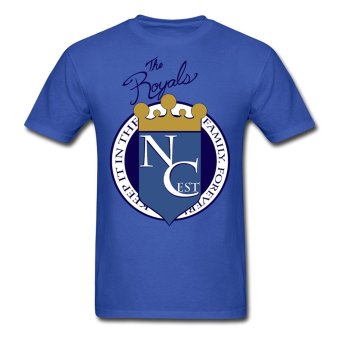 AOSEN FASHION Creative Men's Royalty Baseball T-Shirts Royal Blue  