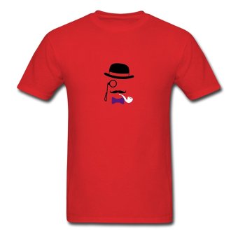 AOSEN FASHION Custom Design Men's Mustache Sir Cairaart Com T-Shirts Red  