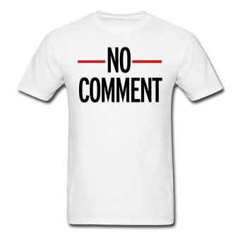 AOSEN FASHION Custom Design Men's No Comment T-Shirts White  