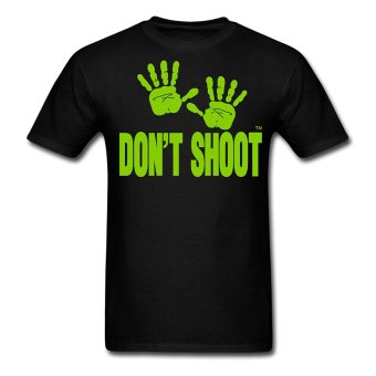 AOSEN FASHION Customize Men's Dont Shoot T-Shirts Black  