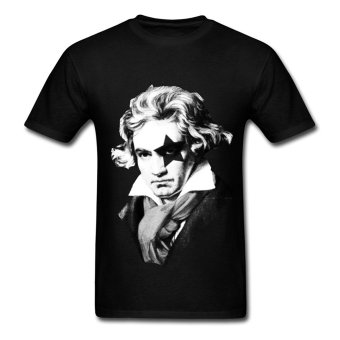 AOSEN FASHION Fashion Men's Beethoven Rock T-Shirts Black  