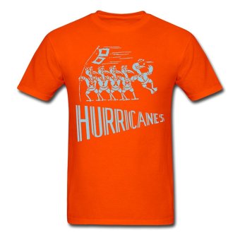 AOSEN FASHION Fashion Men's Miami Hurricanes Vintage T-Shirts Orange  