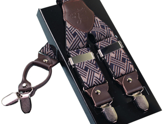 AOXINDA Men Suit Trousers Clip-on Suspenders 110cm Adjustable Elastic Y-back 4-Clip Belt Straps Braces Classical Pattern Series 09 - intl  
