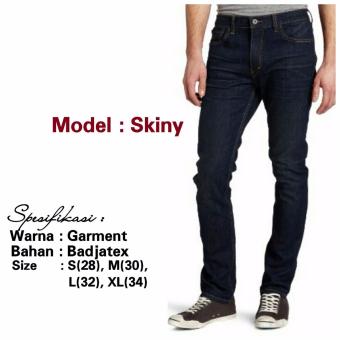 AR jeans pria skinny garment (dark blue)  