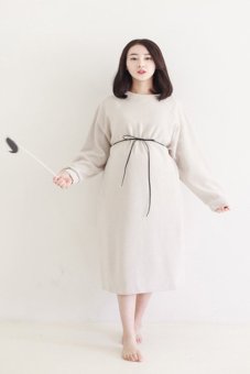 Aria_korea Maternity Dress (Beige)  