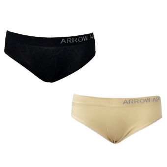 Arrow Apple - Maternity Briefs / Celana Dalam Ibu Hamil - 12 - Black & Soft Brown - 2 Pcs  