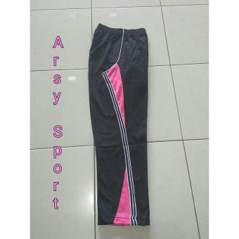 arsy sport celana wanita training hitam pink  