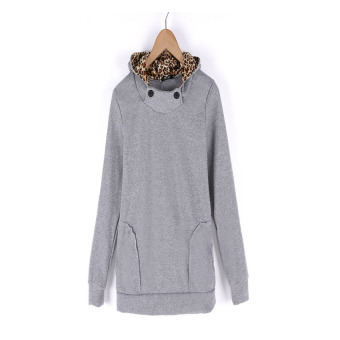 Astar Autumn Women's Hoody Sweatshirt Top Outerwear Coats Hoodie Jacket (Gray) - Intl - intl  