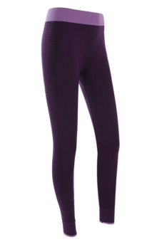 Astar Women's Fashion Elastic Yoga Sports Exercise Fitness Gym Slim Pants Leggings (Purple)  