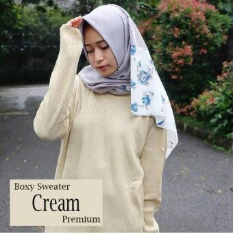 Ataya Boxy Sweater Premium Cream Best Seller  