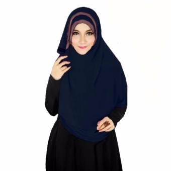 Athalia Hijab Kerudung Semi Instan - Navy  