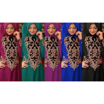 Ayako Fashion Dress Muslim Maxi Safirah - (1 Seri 6 Pcs) (6 Warna)  