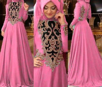 Ayako Fashion Dress Muslim Maxi Safirah - (Pink)  