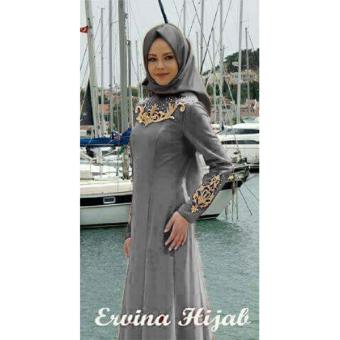 Ayako Fashion Set 2 in 1 Ewina Hijab - (Grey)  