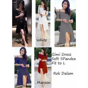 Azure Fashion GIMI Dress - Navy | Dress Wanita | Pakaian Wanita  