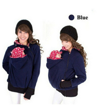 Baby Carrier Jacket Kangaroo Winter Outerwear Coat for Pregnant Women Multifunctional Mother Kangaroo Female Sweater Coat(Blue) - intl  