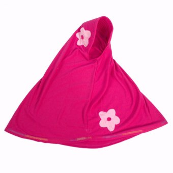 Baju Yuli Jilbab Anak 2 Bunga Lucu Warna Pink  