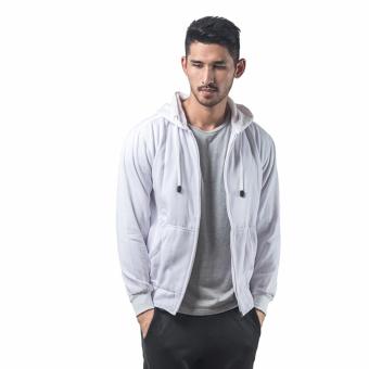 Bajukitaindonesia Jaket Hoodie Zipper Polos Putih - M-XL  