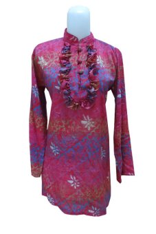 Batik Adiluhung Blouse Batik MK Paris [Merah]  