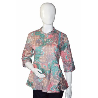 Batik Arjunaweda Blouse Wanita - Daun Anggur - Hijau  