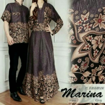 Batik Couple Marina Ez - Grey  