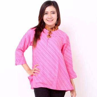 Batik Distro BA8057 Blus Wanita Shanghai A Line - Pink  