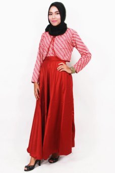 Batik Putri Ayu Batik Hijab Clarissa G07 merah  