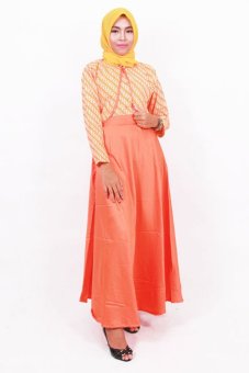 Batik Putri Ayu Batik Hijab Clarissa G07 orange  