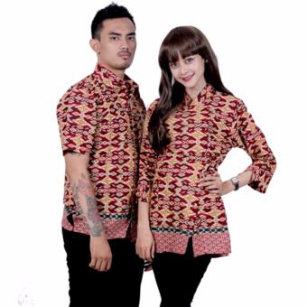 Batik Putri Ayu Solo Batik couple blouse katun SRB18-Kuning  