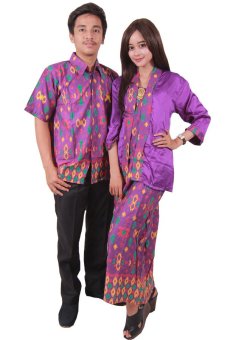 Batik Putri Ayu Solo Batik Sarimbit Batik Couple Ayuna Srg 45-Ungu  