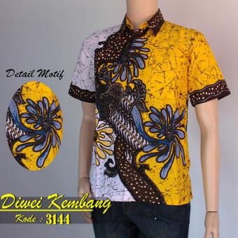 Batik Sofie 3144 Kemeja Hem Batik Pria Kuning  