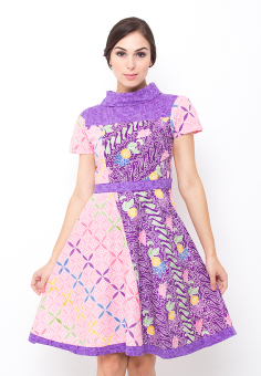 Batik Trusmi - Dres Katun Cap Rainbow - Multicolor  