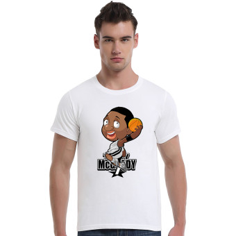 Big Slam-Dunk Tracy McGrady Cotton Soft Men Short T-Shirt (White)   