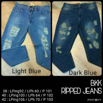 Bkk Ripped Jeans Bigsize Jumbo  