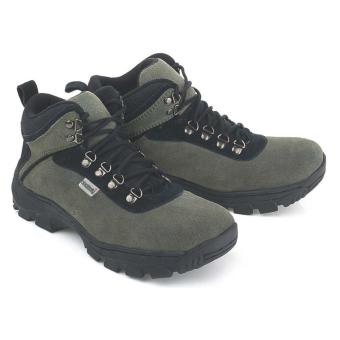 Blackkelly Sepatu Boots Kulit Pria LLX 624 - Olive  
