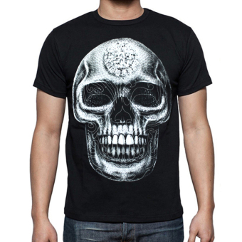 Blacklabel Kaos Hitam BL-GLOW-529 Glow In the Dark T-Shirt Skull - S  