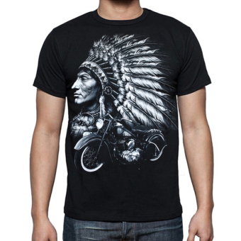 Blacklabel Kaos Hitam BL-SL-008 Glow In the Dark T-Shirt Indian Chief - S  