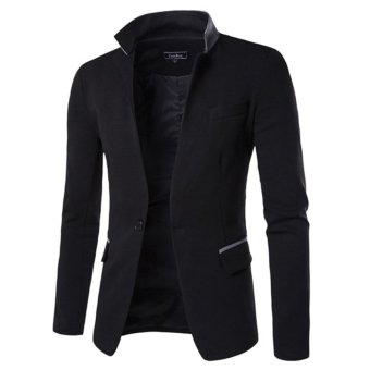 Blazer Cowok - Jas Pria Modern Design Casual - Hitam  