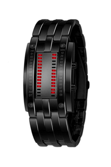 Bluelans® Men's Date Digital Red LED Black Bracelet Sport Watch  