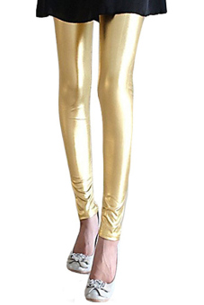 Bluelans Women's Metallic Shiny Sparkle Spandex Tights Leggings Gold  