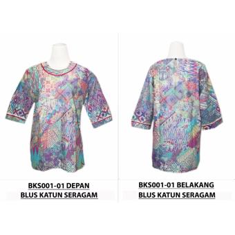 Blus Batik Seragam Wanita BKS001-01WL  