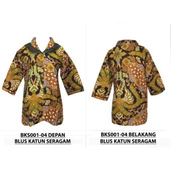 Blus Batik Seragam Wanita BKS001-04WXXL  